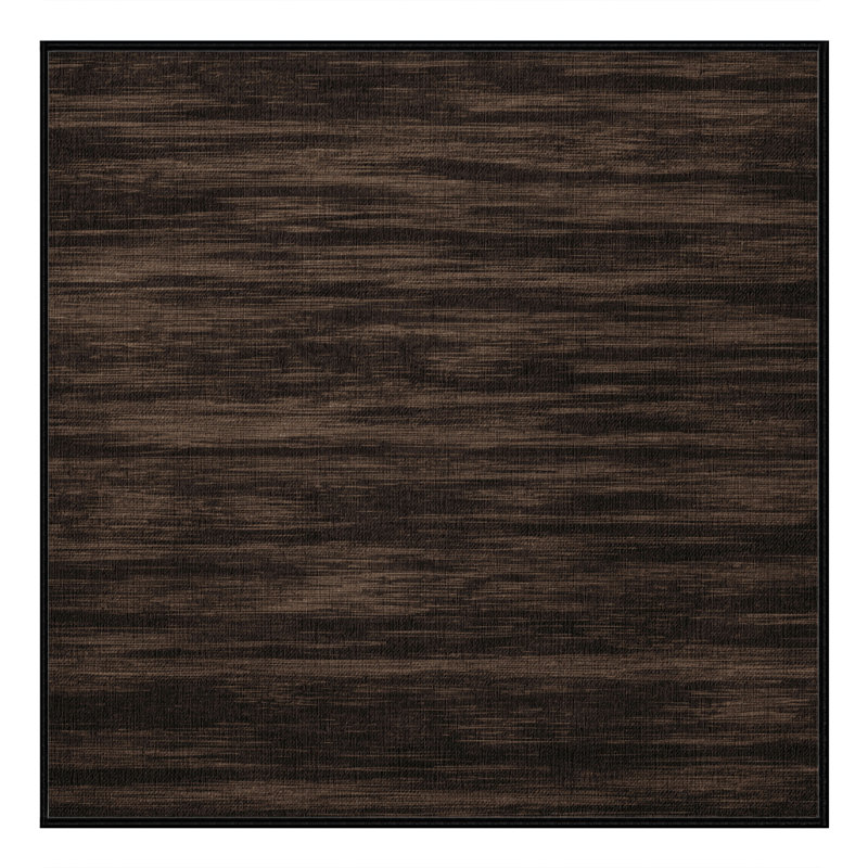Machine Washable Abstract Brown Area Rug, Square 6'