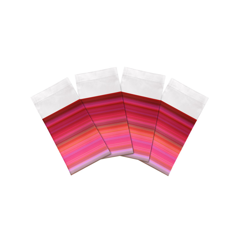 Gradient Cotton Sateen Dinner Napkins, Reds