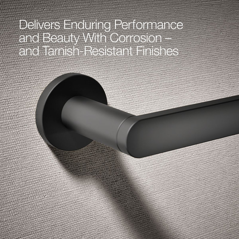 8" Wall Mounted Towel Arm, Matte Black