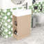 Meuble-lavabo autoportant avec lavabo en céramique, porte-papier et armoire de rangement à deux niveaux-526439670