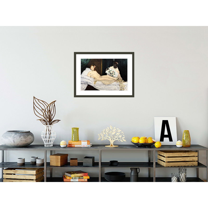 «Olympia» par Édouard Manet, impression giclée sur cadre, H 22,15 po x l 29,5 po