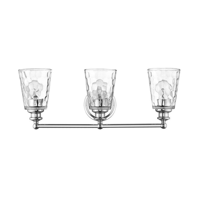 Éclairage de salle de bain à intensité variable 3 lumières Fantine, Chrome
