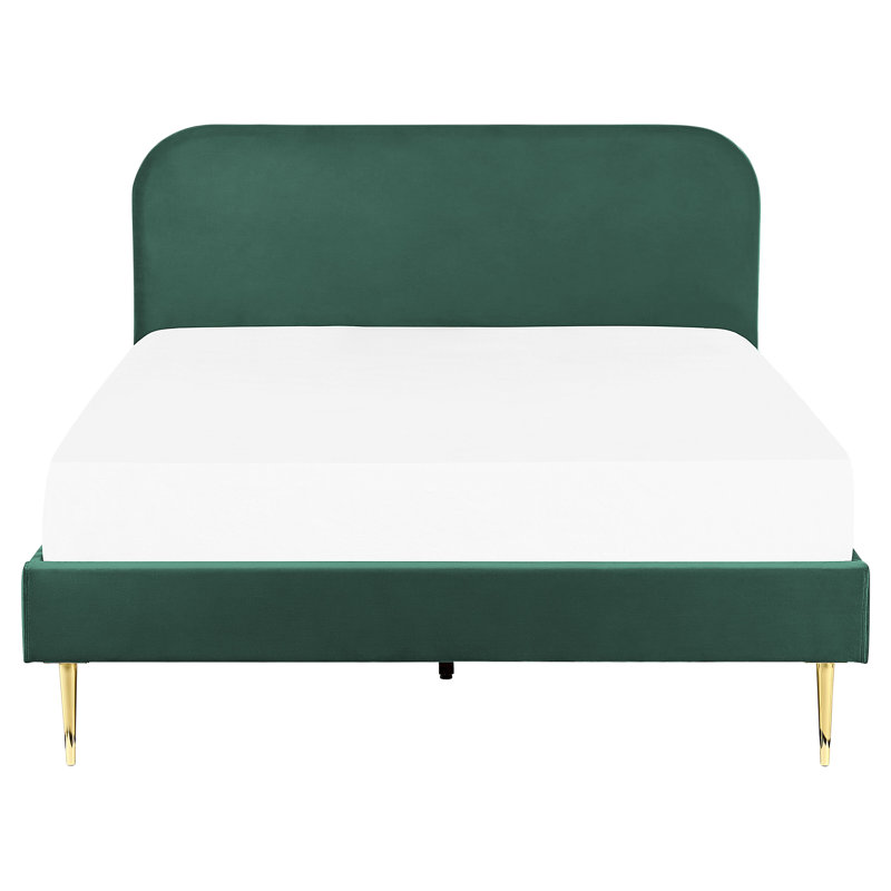 Glaser Upholstered Bed, 160 x 200cm, Green
