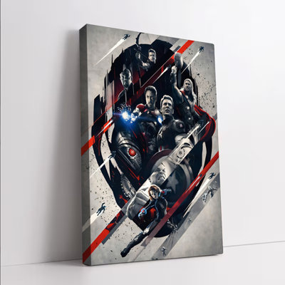 1PC Wall Arts Posters Framed,  Avengers Movie Poster Canvas Wall Art Superheroes Themed Home Decor for Living Room Bedroom Office Modern Print Painting High Quality Vivid Color Ready to Hang Gift for Marvel Fans