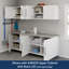 Garage Core 2 armoires et portes en blanc