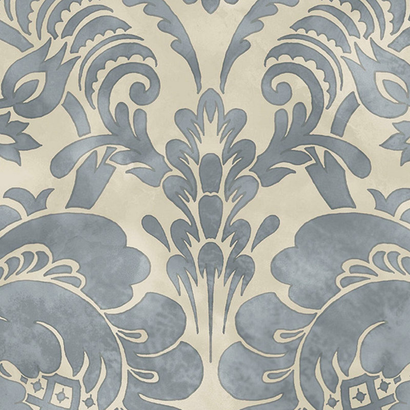  Florentine Antique Gold Wallpaper, Blue