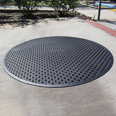 Tapis circulaire en caoutchouc - 54 po