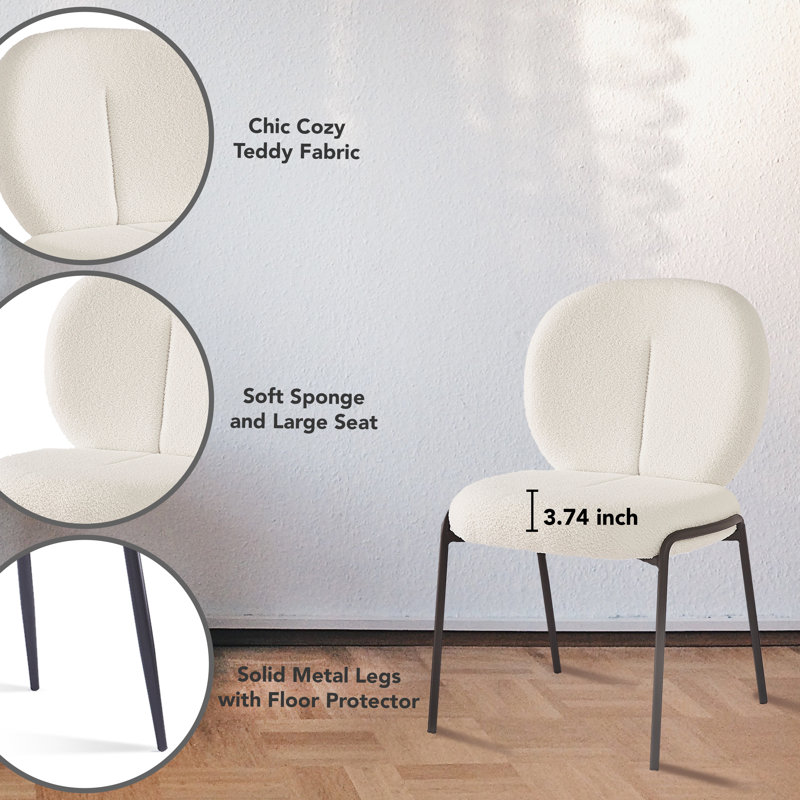 Chaise d'appoint Rheaume, Crème