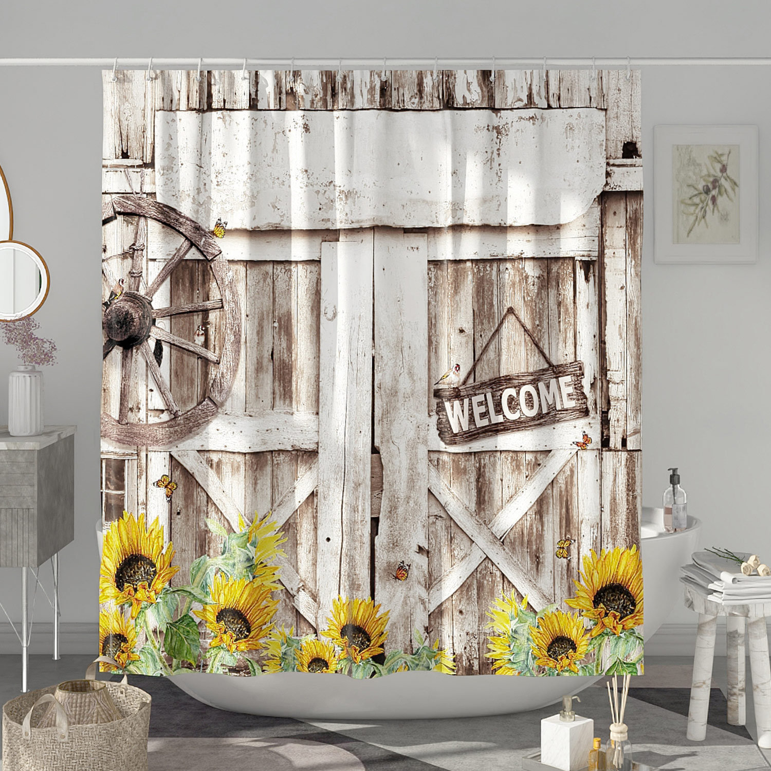 Rosalind Wheeler Alexsandria Shower Curtain with Hooks Included | Wayfair