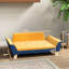 Chien orange avec coussin et housse lavable, support de planche multicouche, conception surélevée, lit de petite taille, toucher, construction, patins antidérapants, convient
