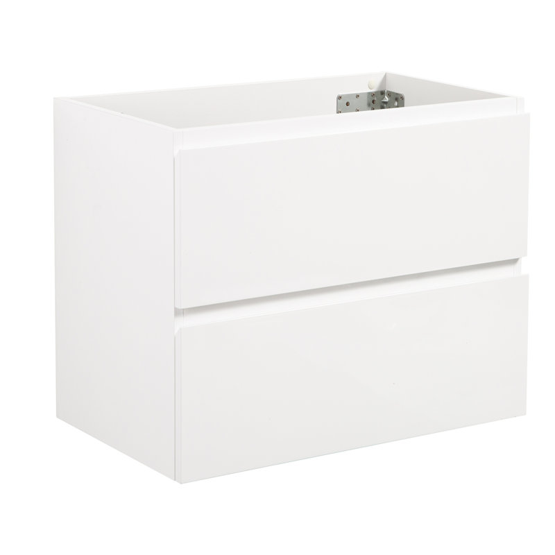 Meuble-lavabo blanc sans lavabo - 24 W 201. 2 tiroirs, pré-assemblés. 20% de capacité de rangement accrue, silencieuse, murale moderne sans 201, blanc, pré-assemblée, apparence élégante, extra