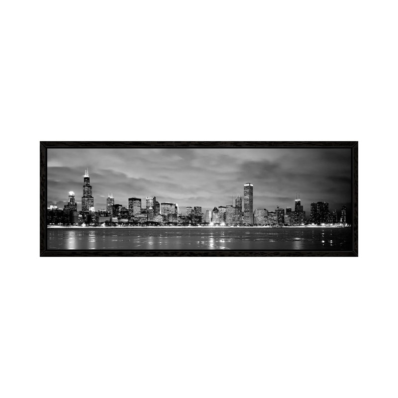 Panoramic Images 1 Piece Floater Frame Panoramic Wall Art on Canvas, 60.96 cm H x 182.88 cm W, Black