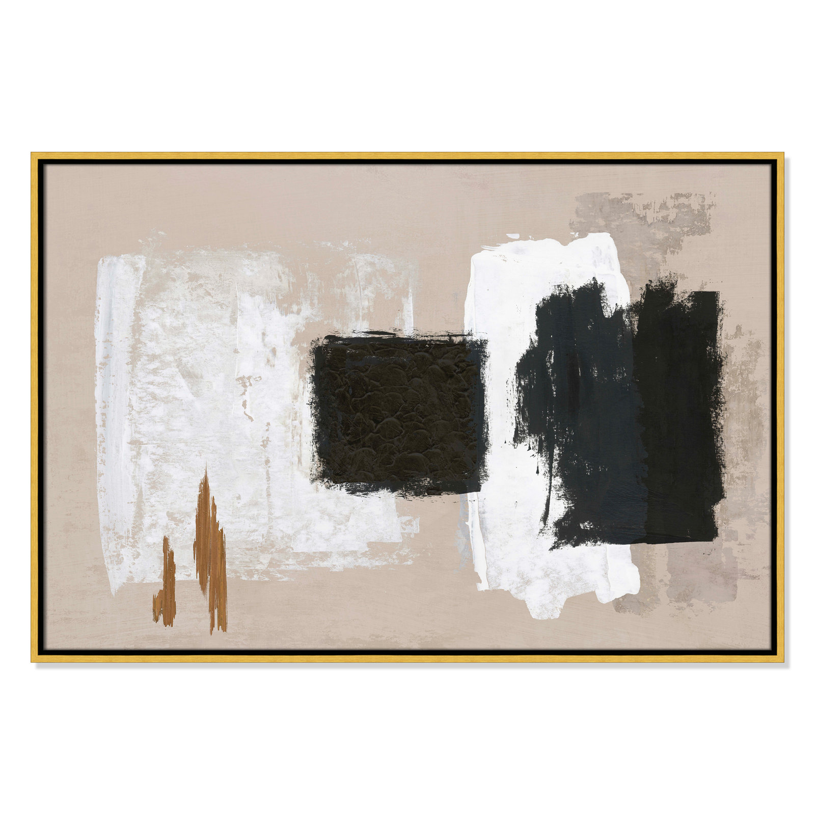 Imone "Golden Slate" Painting, 25.5" H x 37.5" W, Gold