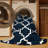 Machine Washable Trellis Gray Area Rug