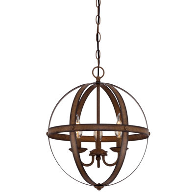 Lustre géométrique unique à 3 lumières