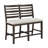 Hollis Way 43" Counter Height Upholstered Dining Bench – Dark Espresso Ladder Back with Beige Seat, Seats 2
