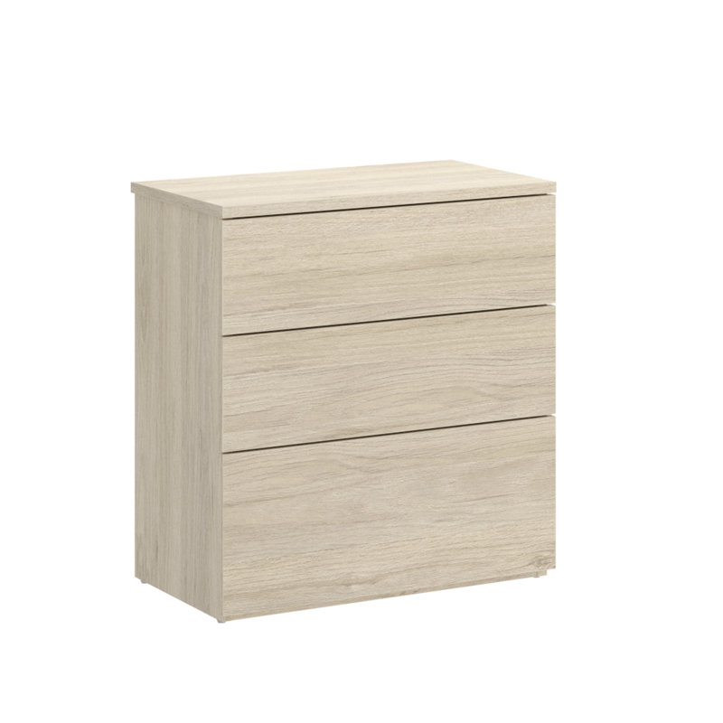 Arria 52cm W Manufactured Wood Bedside Table, Natural Oak