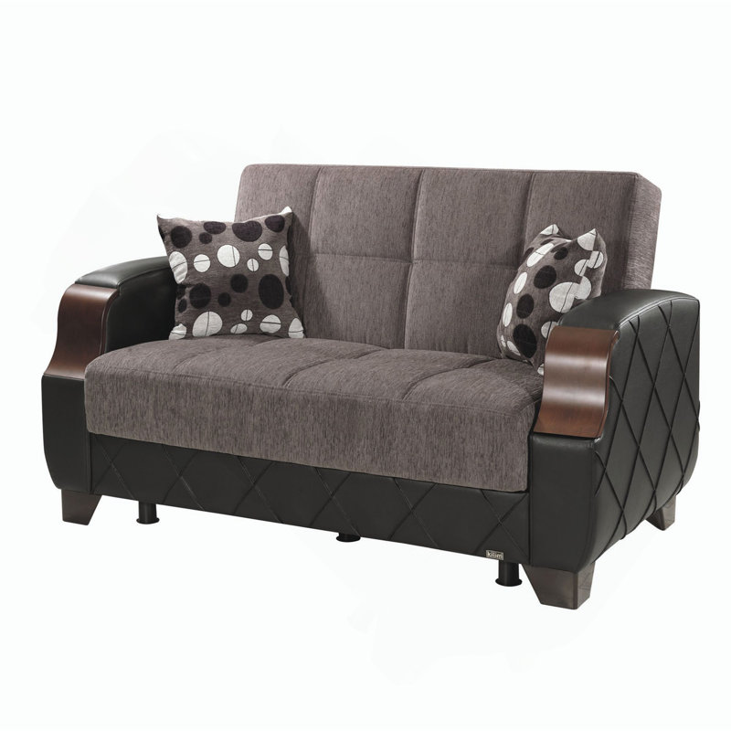 Causeuse convertible avec rangement Primenest Marabella, gris