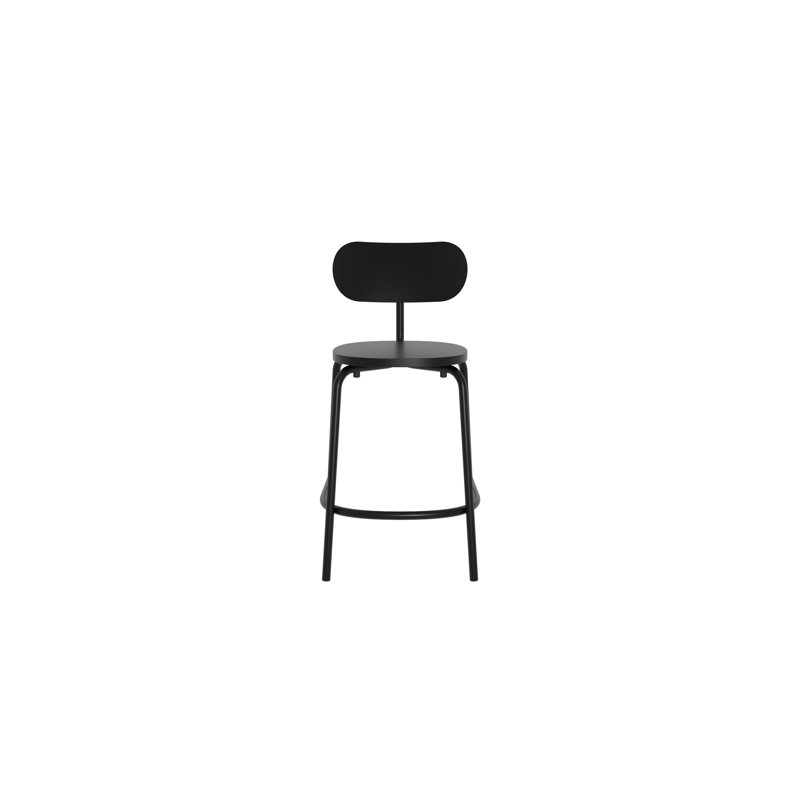 Kahmiah Counter Stool with Metal Frame, Black