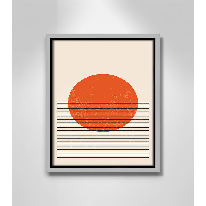 «Bright Minimal Series # 2» par Stanley, Toile avec cadre, Flottant argent, L 9,5 po x H 11,5 po