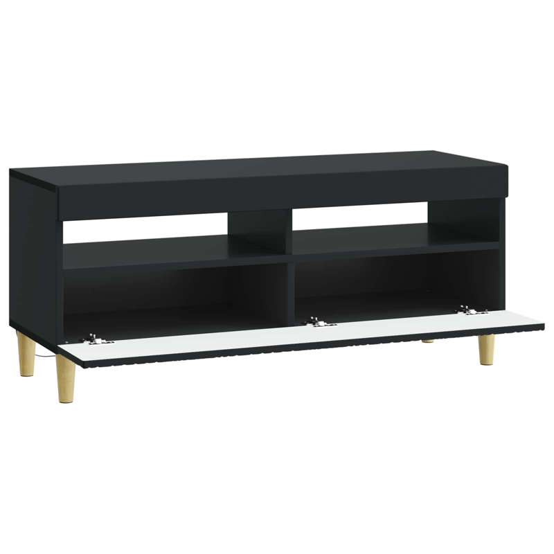 TV Stand, 43cm H x 100cm W x 35cm D, Black