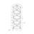 Fexy 59 Inch Corner Etagere Bookcase, 4 Tier Display Shelves, Black Metal, White-439727449