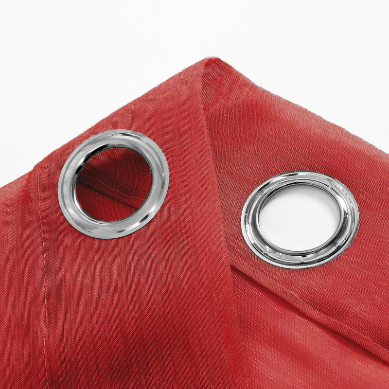 Alohna Sheer Curtain Pair, Red