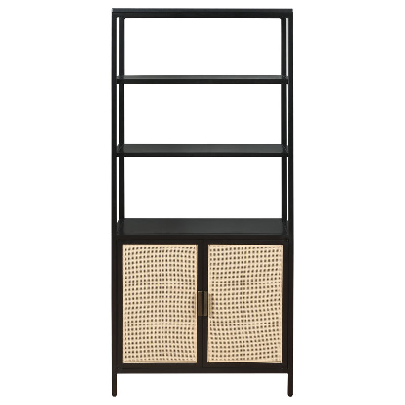 Armoire d'appoint Kenneth, Noir/naturel
