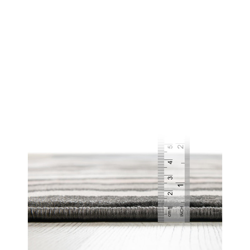 Geometric Area Rug, Round 94 cm