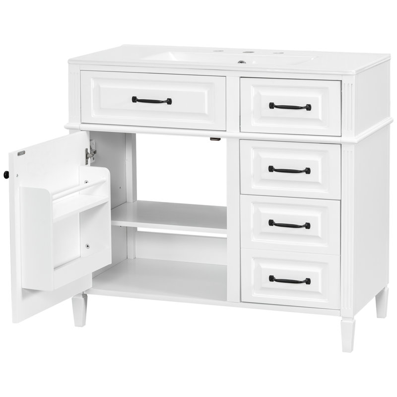 Meuble-lavabo simple 36 po, Blanc