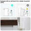 Commode 6 tiroirs pour chambre à coucher, grande commode de ferme, armoire de rangement en bois avec tiroirs profonds, rangement vertical compact-602090535