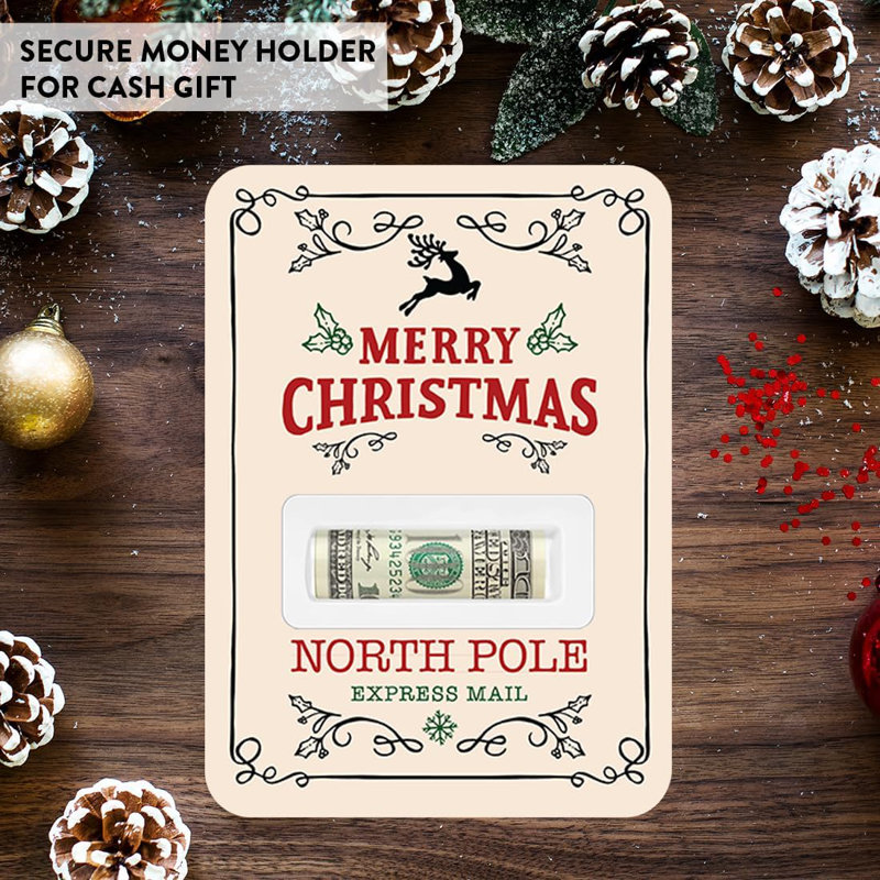 Paquet de 4 porte-monnaie Merry Christmas