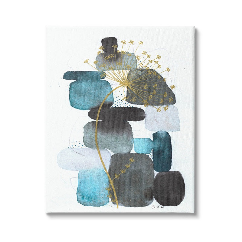 «Blue Nature Rocks Dandelion» par Jocelyn Benford, H 20 po x l 16 po x P 1,5 po