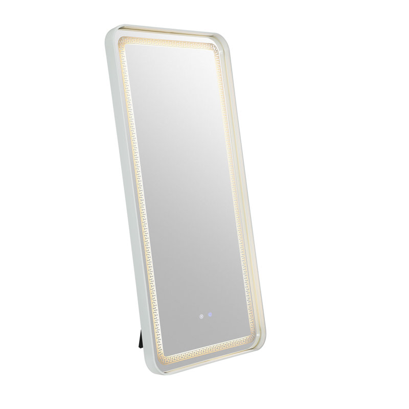 Miroir sur pied pleine longueur Lamar, Blanc