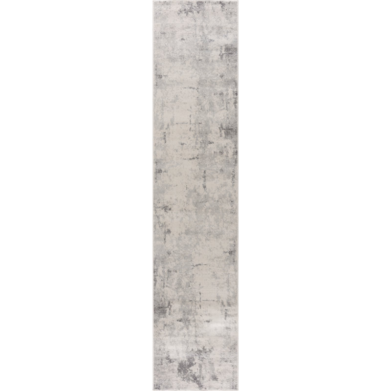 Tapis gris Elyjah, Tapis de couloir 2 pi 7 po x 12 pi