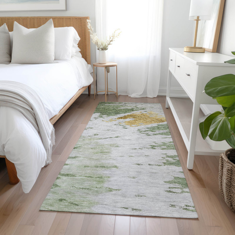 Melania Flatweave Washable Abstract Indoor / Outdoor Rug, Runner 2'3" x 7'6"