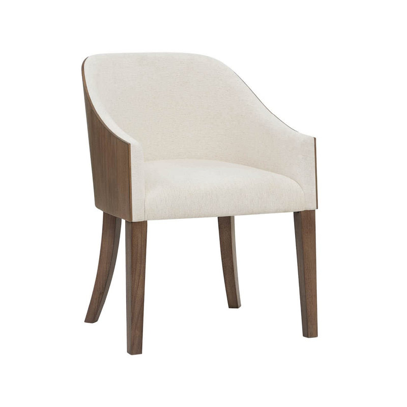 Modern Haze Upholstered Walnut Frame Dining Chair 24" Wide (set of 2)