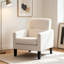 Chaise d'appoint rembourrée avec pieds en bois Meleri-142703943