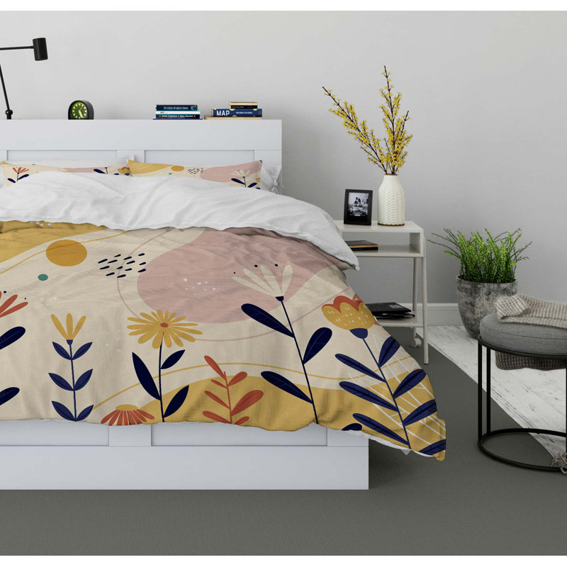 Spring Polyester Twill Duvet Cover, King Duvet Cover + 2 Pillow Cases