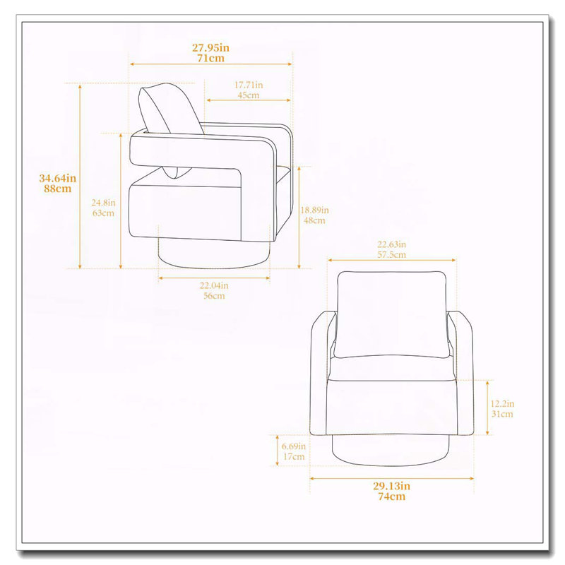Fauteuil d'appoint pivotant rembourré Boucle