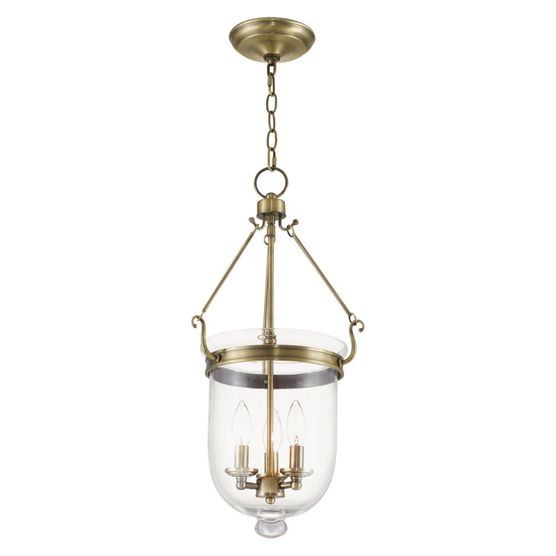 Husman - Light Single Pendant, 25" H x 12" W x 12" D, Antique Brass