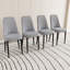 Ensemble de table de salle à manger extensible 47-63 ", 1 table et 4 chaises sans accoudoirs