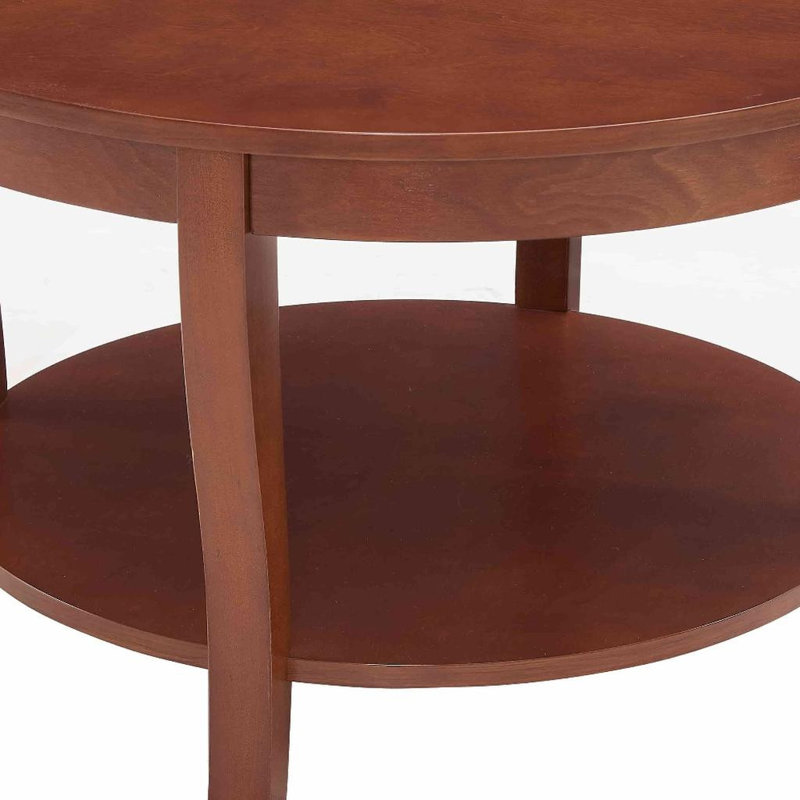 Table basse 30 "en bois de noyer avec tablette