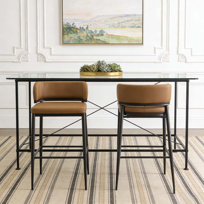 Tabouret de bar en métal, Brun