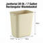 Poubelle rectangulaire en plastique 7 gallons | Ensemble de 6-132486190