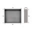 Niche de douche de salle de bain l 17 po x H 15 po, niche murale rectangulaire en acier inoxydable, noir bronze industriel