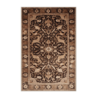 Tapis brun lavable à la machine