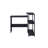 Black Office Desk With Bookshelf-618334729