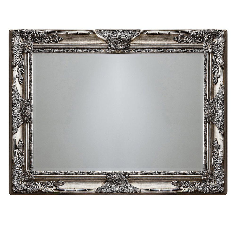 HAMPSIRE Rectangle Wall Mirror 113cm x 83cm, Silver