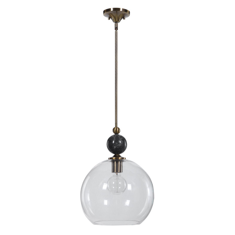Luminaire suspendu en forme de globe à 1 lumière Rosalee